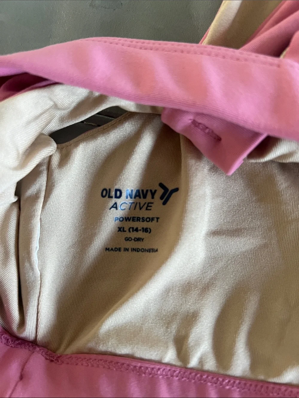 Kids size XL Old  Navy Pink Crossback Sports Bra - Soft Rose